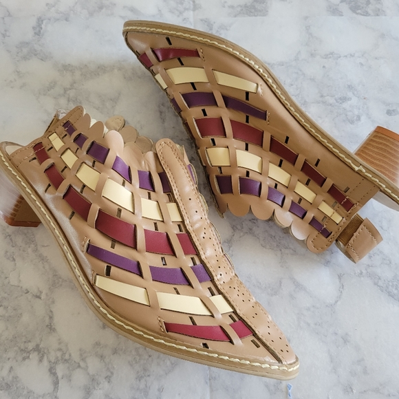 Newchic woven braided open heel boots size 11 - Picture 4 of 10